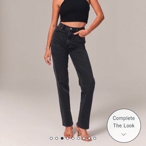 BLACK WITH SLIT Ultra High Rise 90s Straight Jean Curve Love Size 27